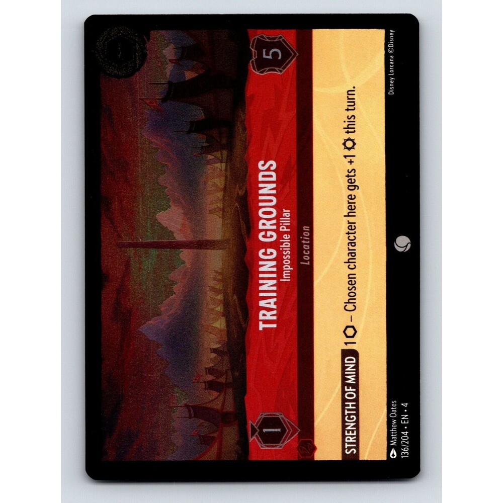 Training Grounds Impossible Pillar Rarity Red Disney Lorcana Enigmatic